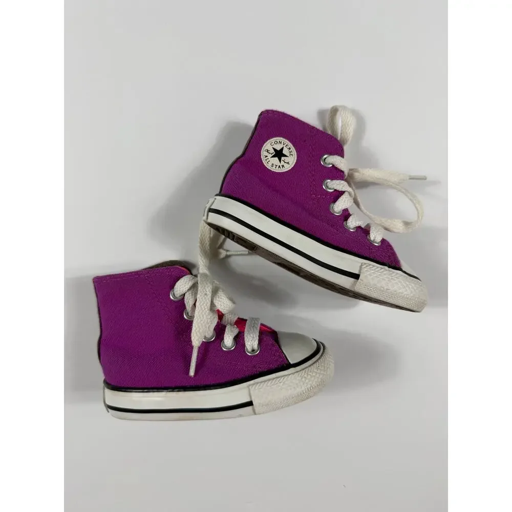 Converse Chuck Taylor All Star High Top Sneakers Purple Infant Size 4